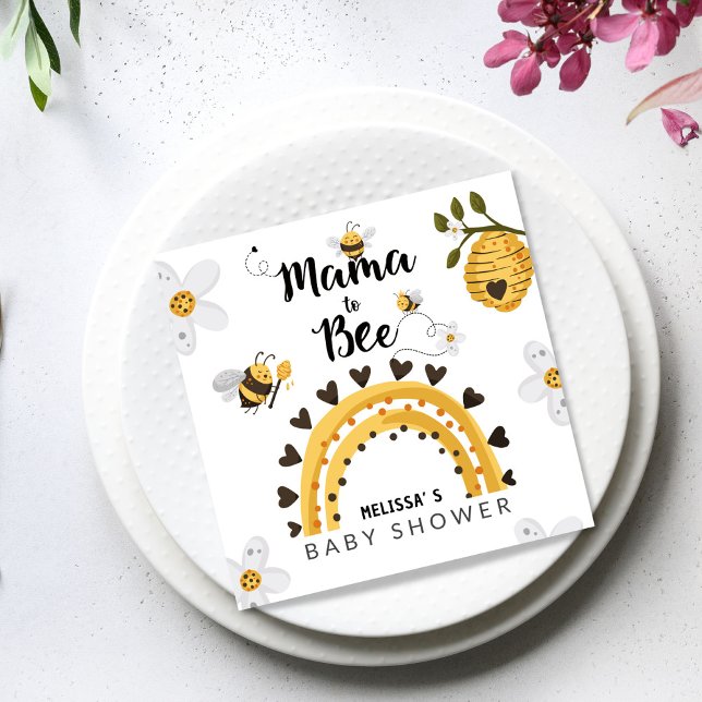 Mama to Bee Baby Shower Napkins (Creator Uploaded)
