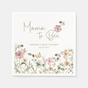 Mama to Bee Baby Shower Napkins