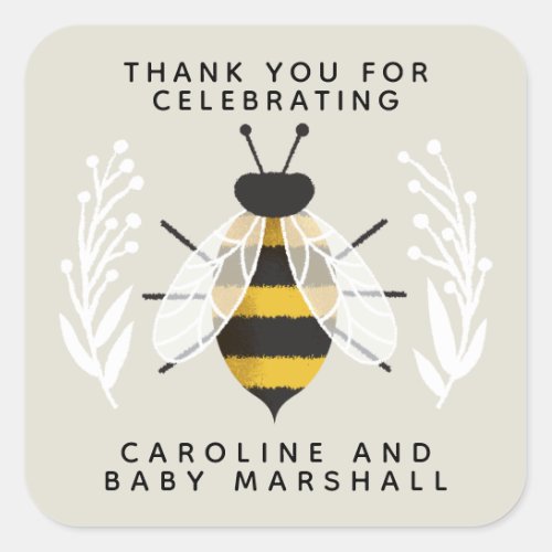 Mama to Bee Baby Shower Thank You Sticker