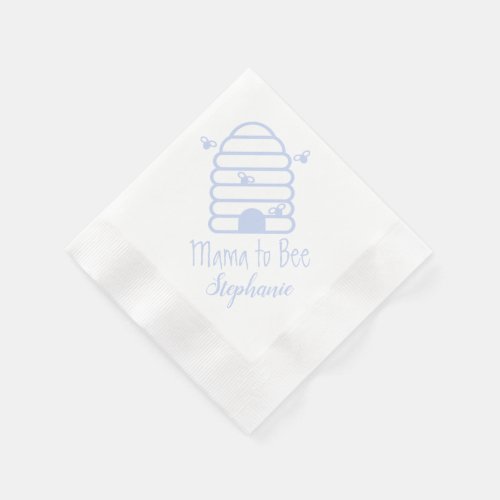 Mama to Bee Blue Hive Baby Shower Napkins
