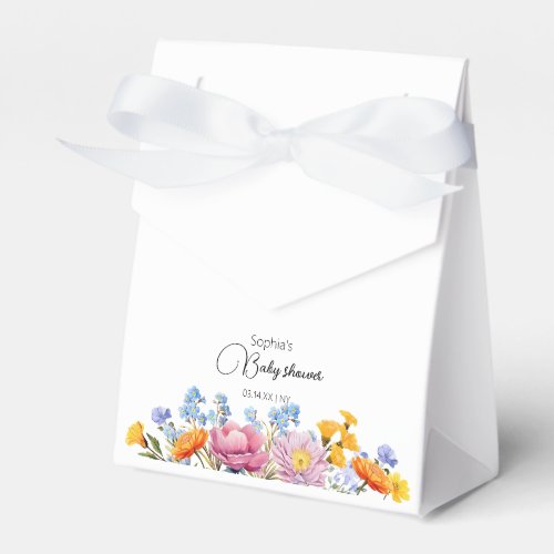 Mama to Bee boho Wildflowers Baby Shower Favor Boxes