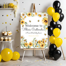Mama to Bee Bumblebee Baby Shower welcome sign