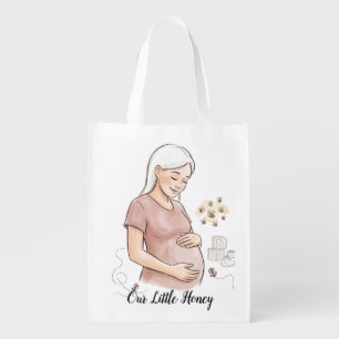 Mama To Bee Cute Pregnancy Announcement Grocery Bag