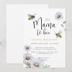 Mama to Bee Daisies Wildflower Baby Shower Invitation