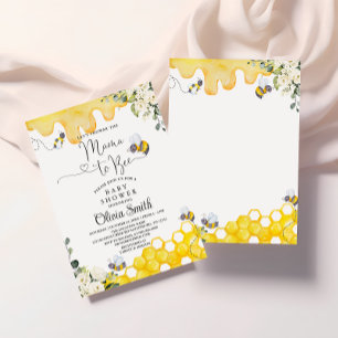 Mama to Bee Floral Baby Shower Invitation