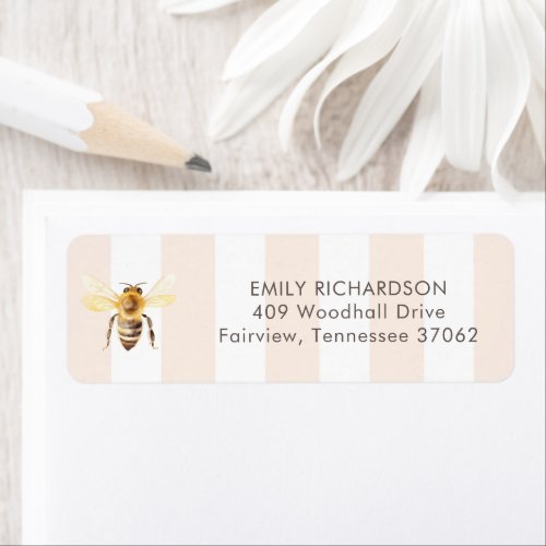 Mama to Bee Honey Baby Shower Return Address Label