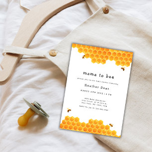 Mama to Bee Honey Bumblebee Baby Shower  Invitation