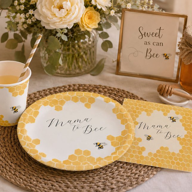 Mama to Bee Honeycomb Napkins (Creator Uploaded)
