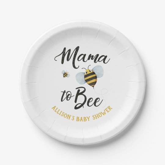 Mama to BEE Paper Plates | Zazzle.com