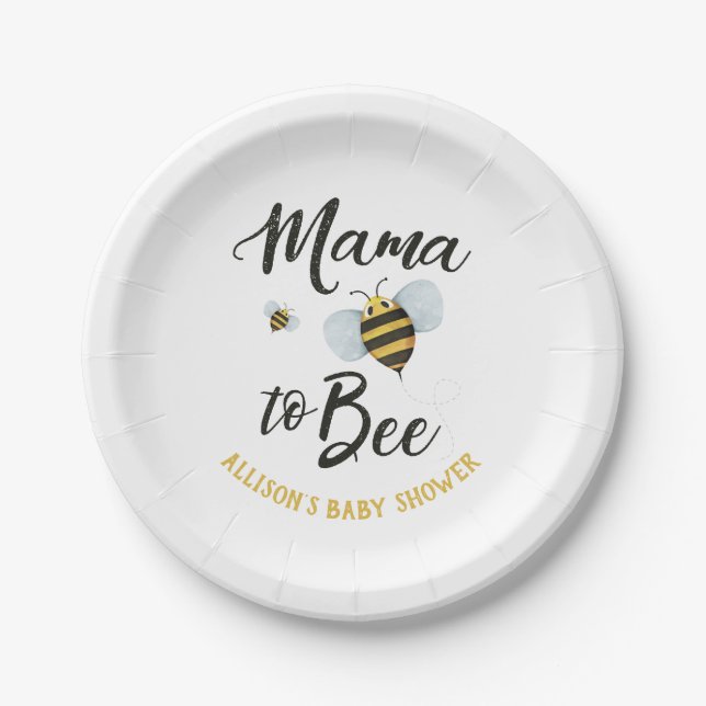 Mama to BEE Paper Plates (Front)
