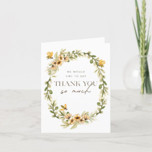 Mama to Bee Spring Baby Shower  Letterpress Thank You Card