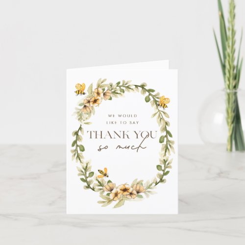 Mama to Bee Spring Baby Shower  Thank You Card