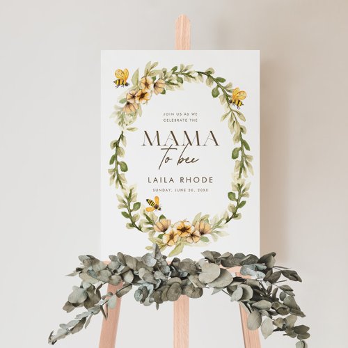 Mama to Bee Spring Baby Shower Welcome Sign