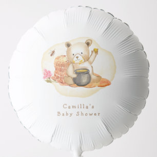 Mama To Bee Teddy Bear Honeycomb Baby Shower Balloon