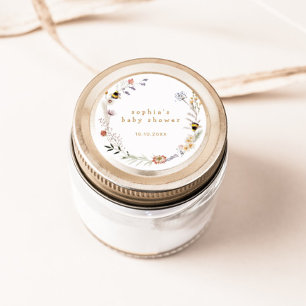 Mama to Bee Wildflower Baby Shower Classic Round Sticker