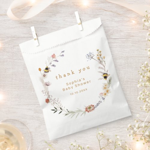 Mama to Bee Wildflower Baby Shower Favor Bag