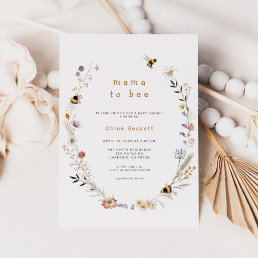 Mama to Bee Wildflower Baby Shower Invitation