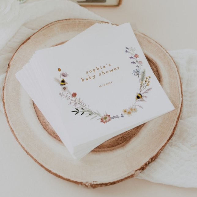 Mama to Bee Wildflower Baby Shower Napkins (Creator Uploaded)