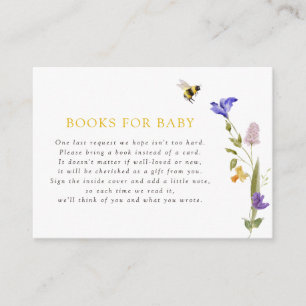 Mama to Bee Wildflower Bee Books for Baby Enclosure Card