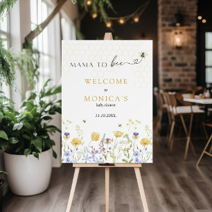 Mama to Bee Wildflower Garden Baby Shower Welcome Foam Board