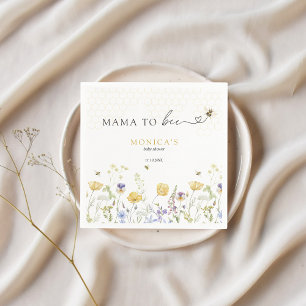 Mama to Bee Wildflower Rustic Garden Baby Shower Napkins