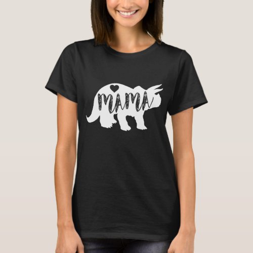 Mama Triceratops Dinosaur Funny Gift For Mother Da T_Shirt