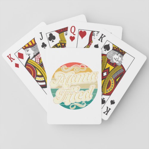 Mama Tried Vintage Country Music Outlaw Retro T_Sh Playing Cards