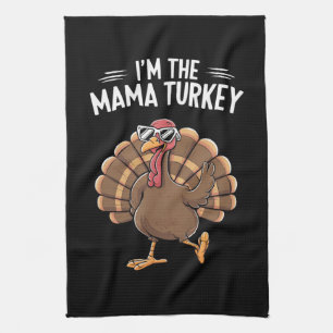 Mama Turkey Matching Family Group Thanksgiving Kitchen Towel