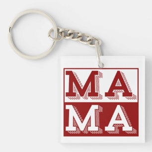 MAMA TYPOGRAPHY MOTHERS DAY GIFT KEYCHAIN