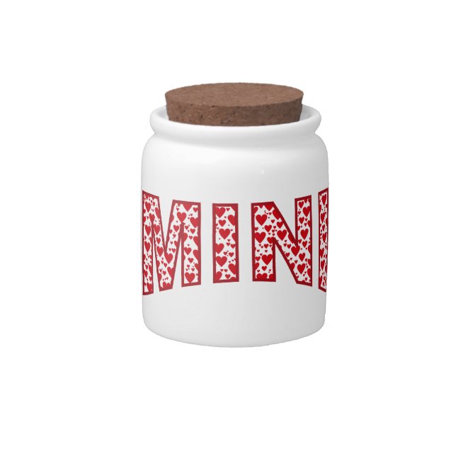 Mama Valentine's Hearts  Candy Jar (Front)