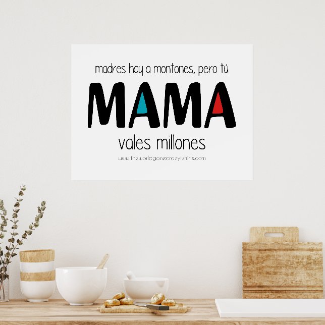 Mama vales millones poster (Kitchen)