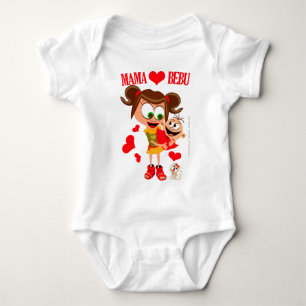 Mama Voli Bebu - Bodici - Beli Baby Bodysuit