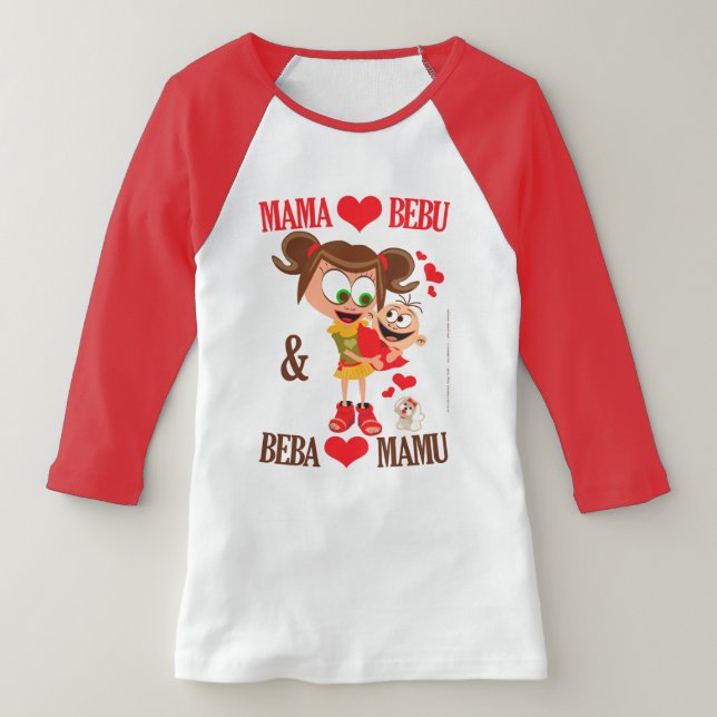 Mama Voli Bebu (Mommy Loves Baby) white 02 T-Shirt Zazzle