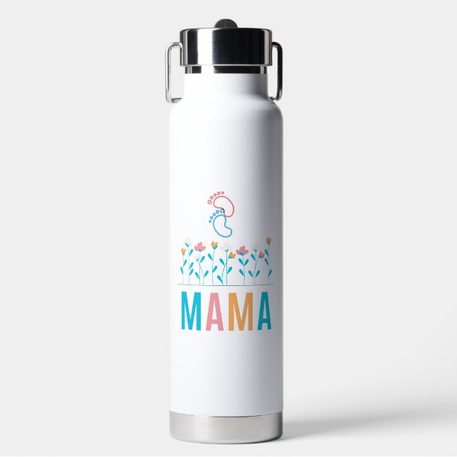 "MAMA", Water Bottle with Pop Up Straw (Front)