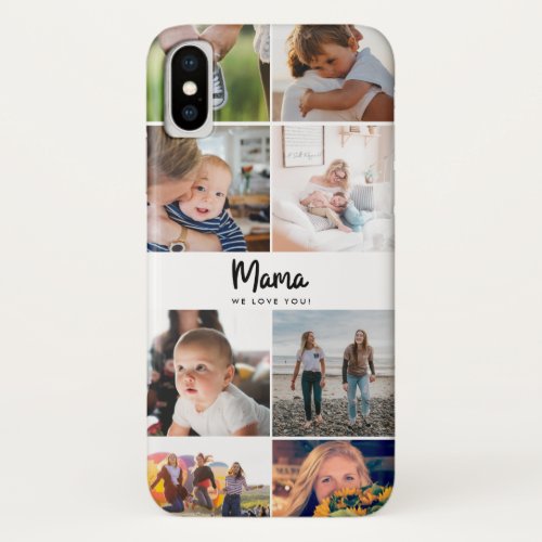 Mama We Love You Quote Instagram Photo iPhone XS Case