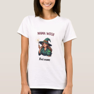Mama Witch Halloween Personalized T-shirt 