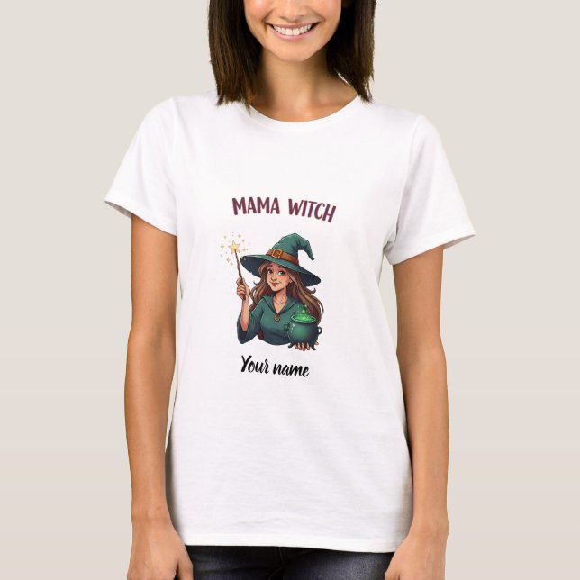Mama Witch Halloween Personalized T-shirt  (Front)