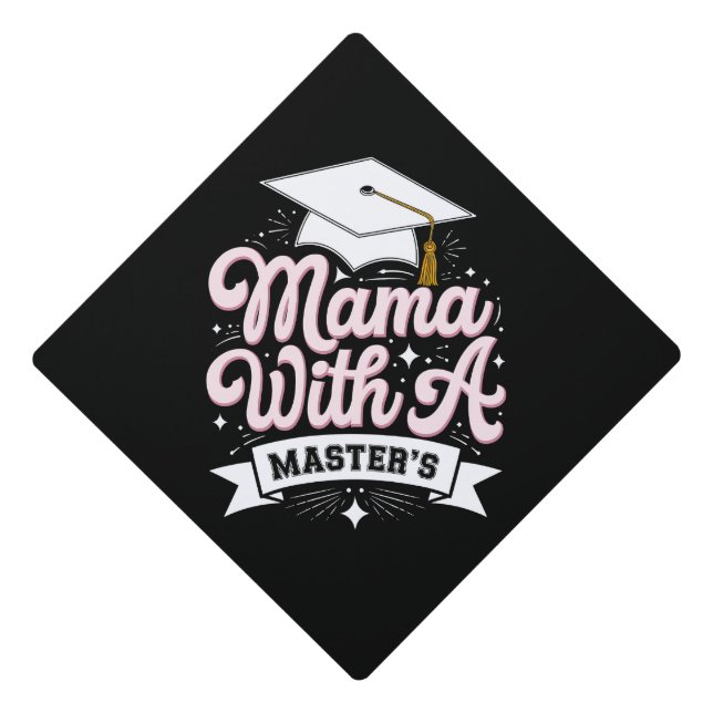 Mama With A Master’s Degree Graduation Mom Cap Topper (Front)