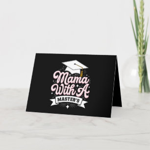 Mama With A Master’s Degree Graduation Mom Letterpress Thank You Card