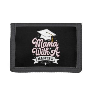 Mama With A Master’s Degree Graduation Mom Tri-fold Wallet