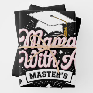 Mama With A Master’s Degree Graduation Mom Wrapping Paper Sheets