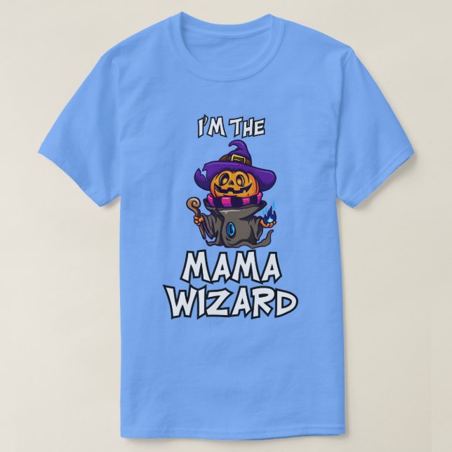 Mama Wizard Halloween Matching Family Costume 1 T-Shirt (Design Front)
