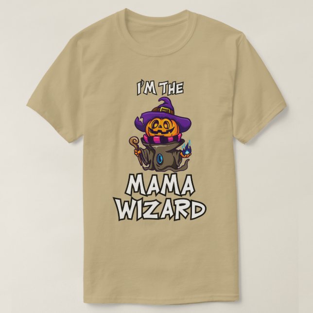 Mama Wizard Halloween Matching Family Costume T-Shirt (Design Front)