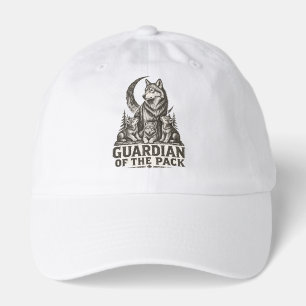 Mama Wolf and Pups Forest Moon Nature Graphic Hat