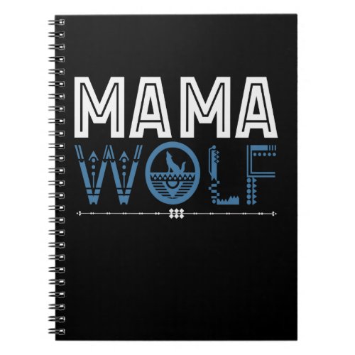 Mama Wolf Native American Art Mother Notebook
