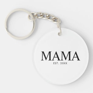 Mama Year Established Keychain