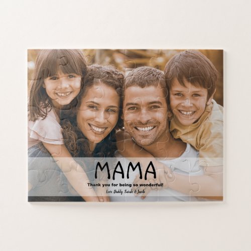 Mama Youre wonderful Personalized photo Jigsaw Puzzle