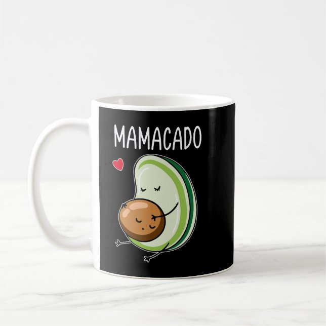 Mamacado Avocado Pajamas Women Pregnant Mom Pregna Coffee Mug (Left)