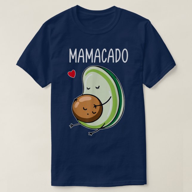 Mamacado Avocado Pajamas Women Pregnant Mom Pregna T-Shirt (Design Front)