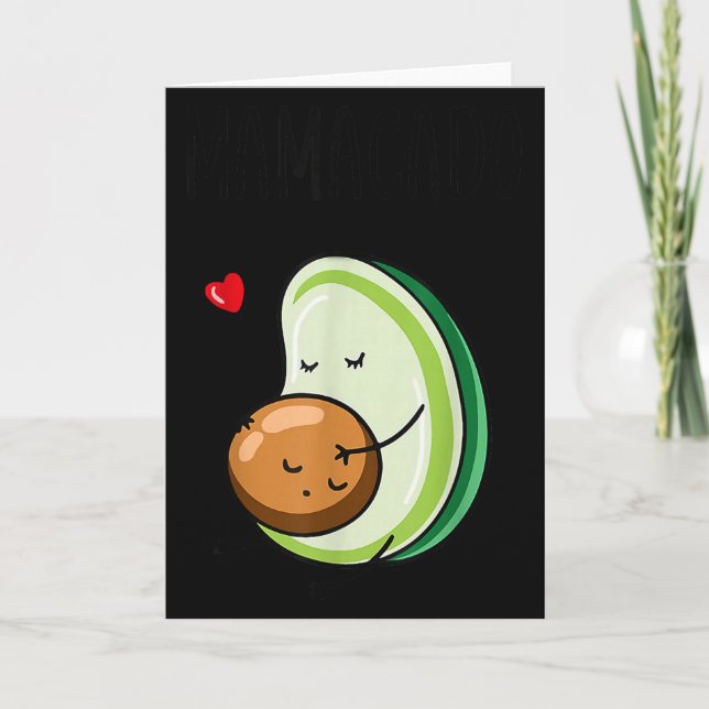 Mamacado Avocado Pregnant Mom Pregnancy Avo  Card (Front)